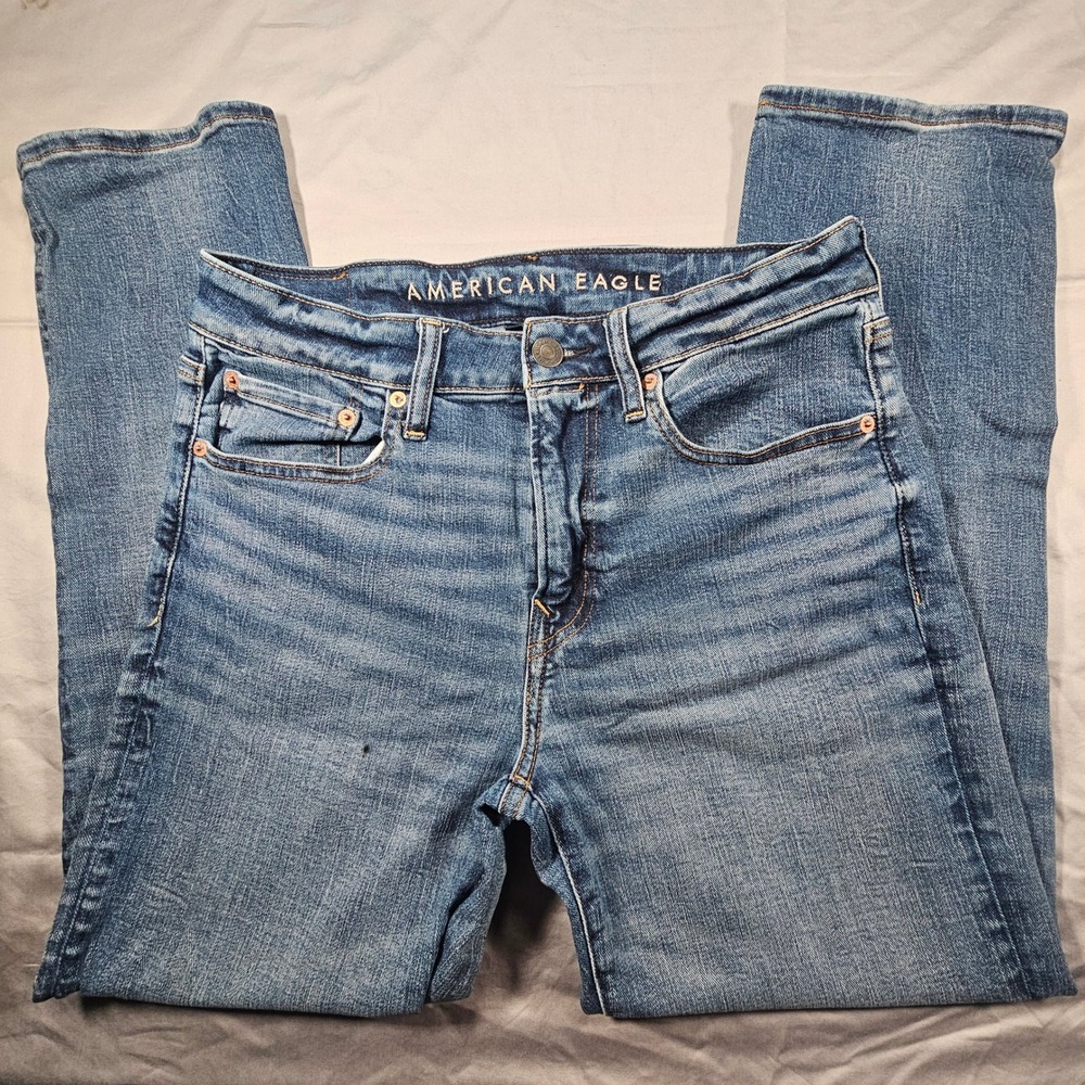 American Eagle 30x29 AirFlex + Athletic Straight Jeans *INK SPOT* NWOT 1493